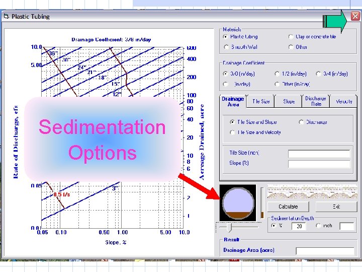 Sedimentation Options 