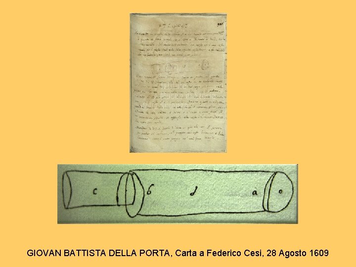 GIOVAN BATTISTA DELLA PORTA, Carta a Federico Cesi, 28 Agosto 1609 