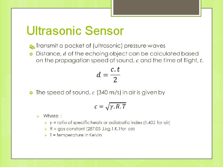 Ultrasonic Sensor 