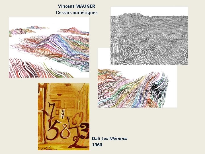 Vincent MAUGER Dessins numériques Dali Les Ménines 1960 