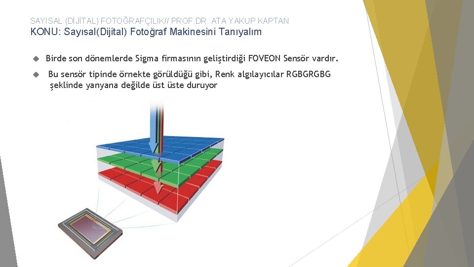 SAYISAL (DİJİTAL) FOTOĞRAFÇILIK// PROF. DR. ATA YAKUP KAPTAN KONU: Sayısal(Dijital) Fotoğraf Makinesini Tanıyalım Birde