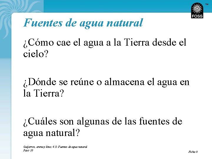 TM Fuentes de agua natural ¿Cómo cae el agua a la Tierra desde el