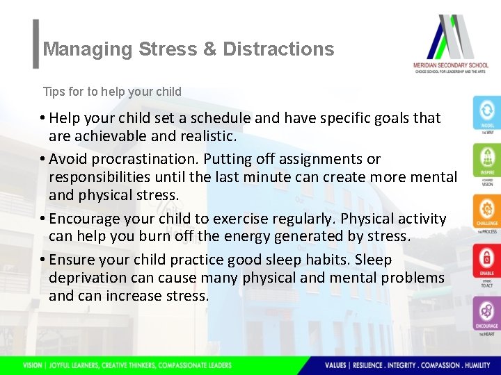Managing Stress & Distractions Tips for to help your child • Help your child Managing Stress & Distractions Tips for to help your child • Help your child