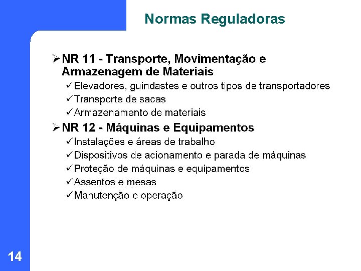 Normas Reguladoras 14 