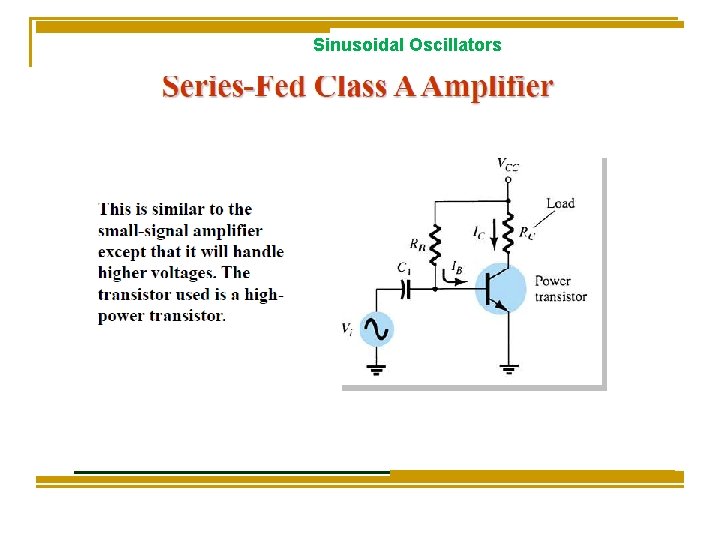 Sinusoidal Oscillators 