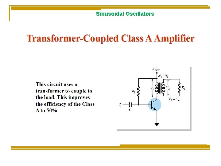 Sinusoidal Oscillators 