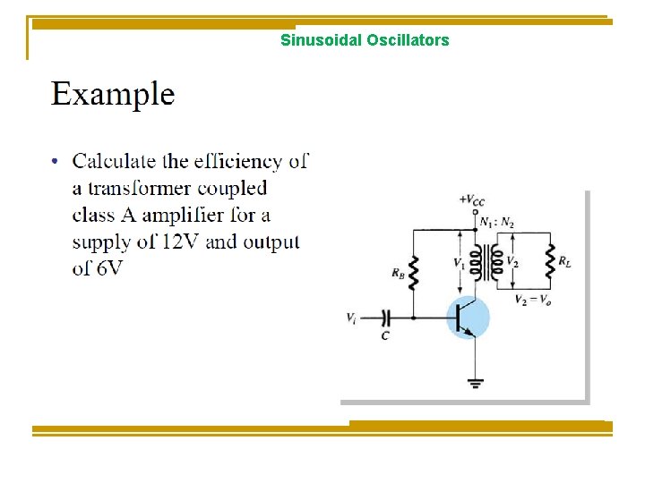 Sinusoidal Oscillators 