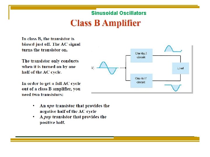 Sinusoidal Oscillators 