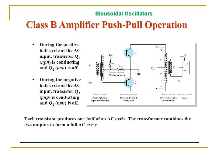 Sinusoidal Oscillators 