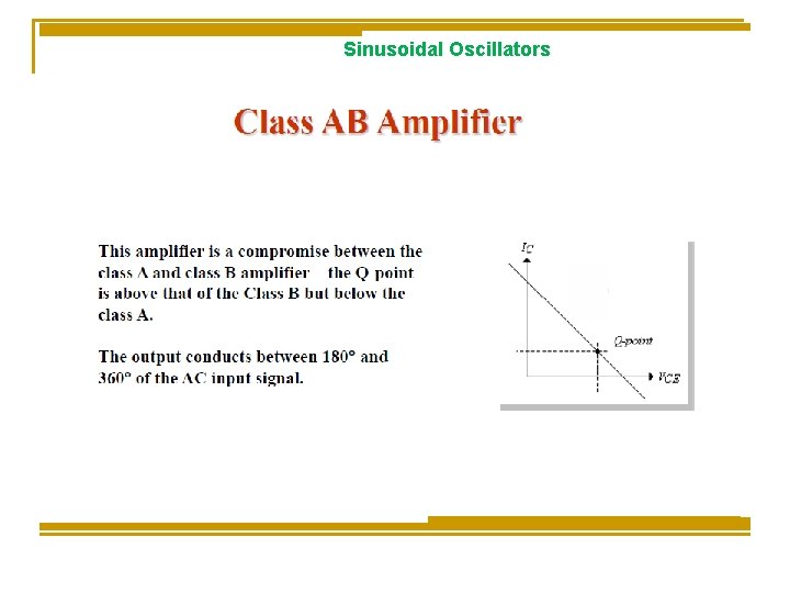 Sinusoidal Oscillators 