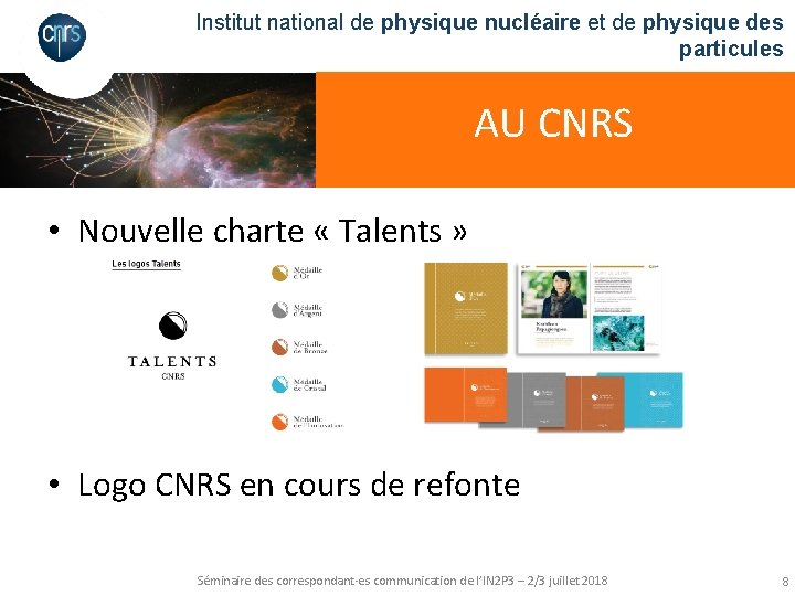 Institut national de physique nucléaire et de physique des particules AU CNRS • Nouvelle