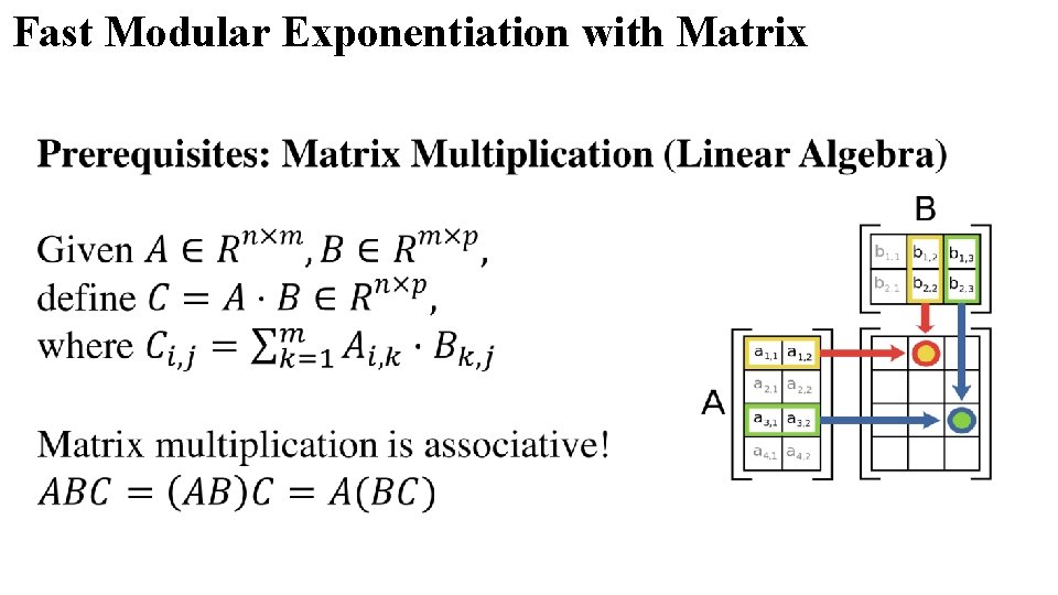 Fast Modular Exponentiation with Matrix 