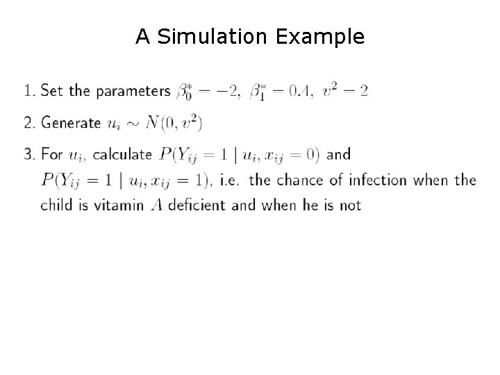 A Simulation Example 