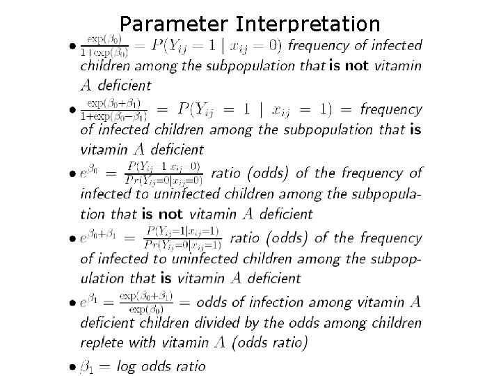 Parameter Interpretation 