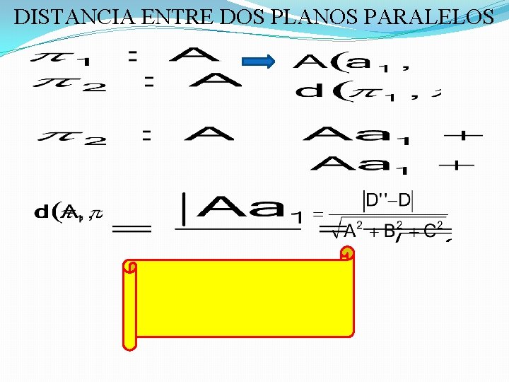 DISTANCIA ENTRE DOS PLANOS PARALELOS 