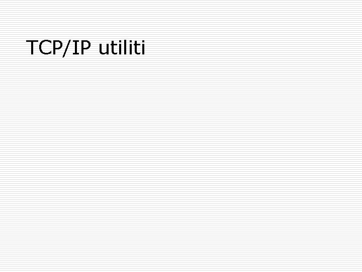 TCP/IP utiliti 