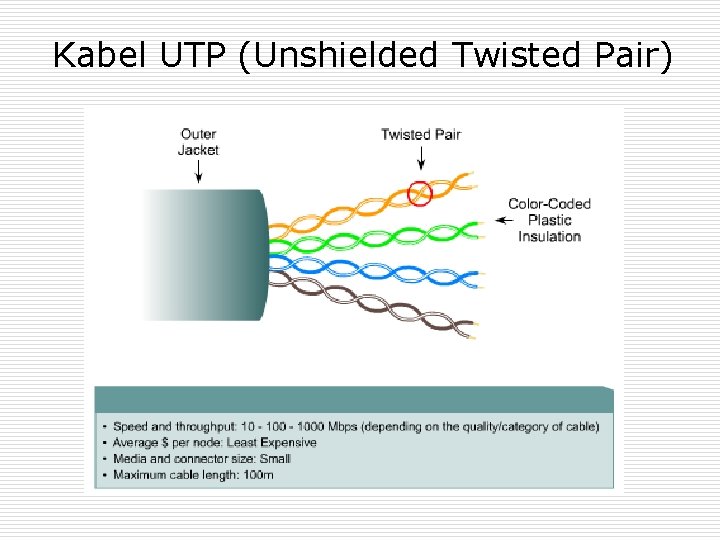 Kabel UTP (Unshielded Twisted Pair) 