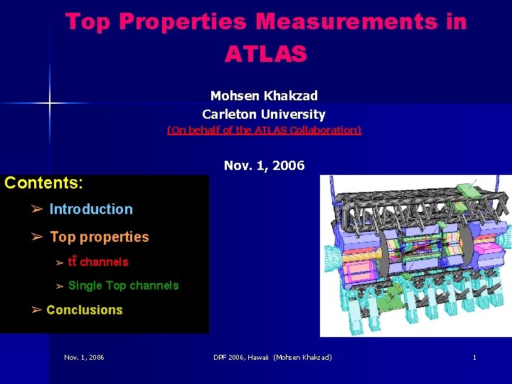 Top Properties Measurements in ATLAS Mohsen Khakzad Carleton University (On behalf of the ATLAS