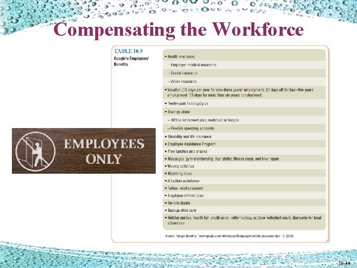 Compensating the Workforce 10 -44 Compensating the Workforce 10 -44