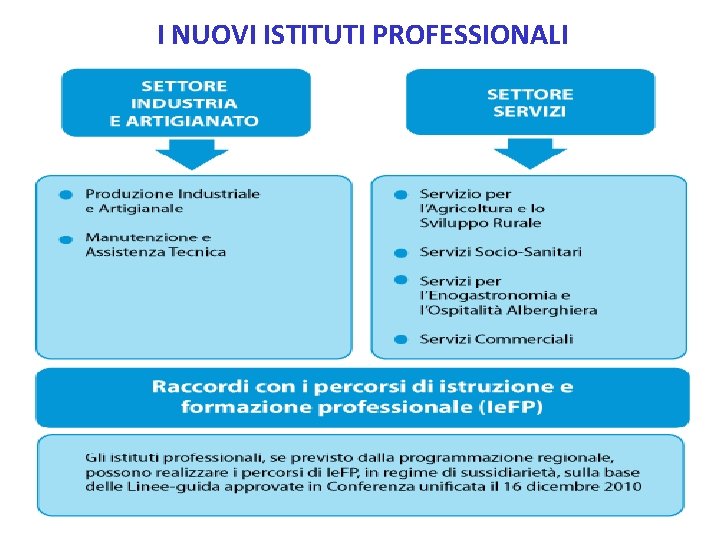  I NUOVI ISTITUTI PROFESSIONALI 
