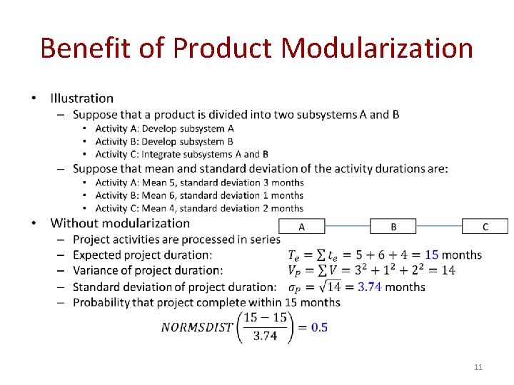 Benefit of Product Modularization • 11 