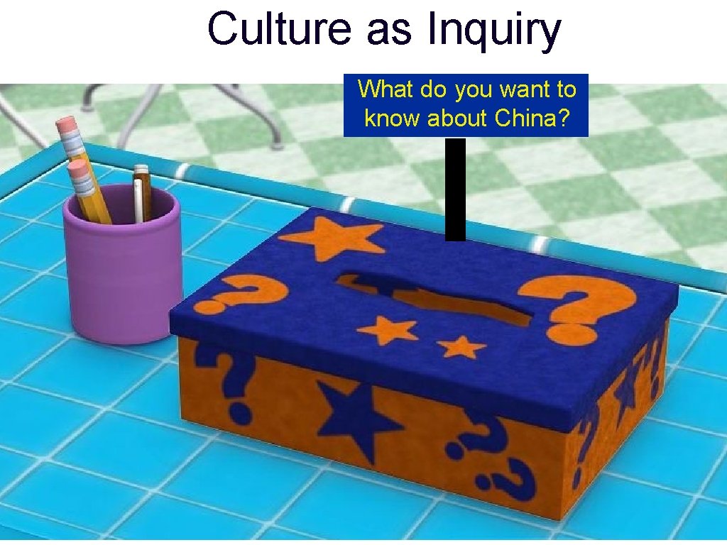 Culture as Inquiry What do you want to know about China? Culture as Inquiry What do you want to know about China?