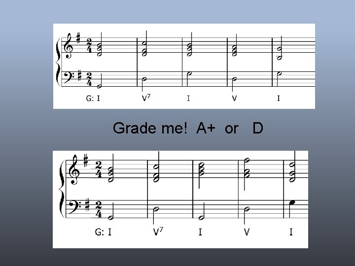 Grade me! A+ or D 