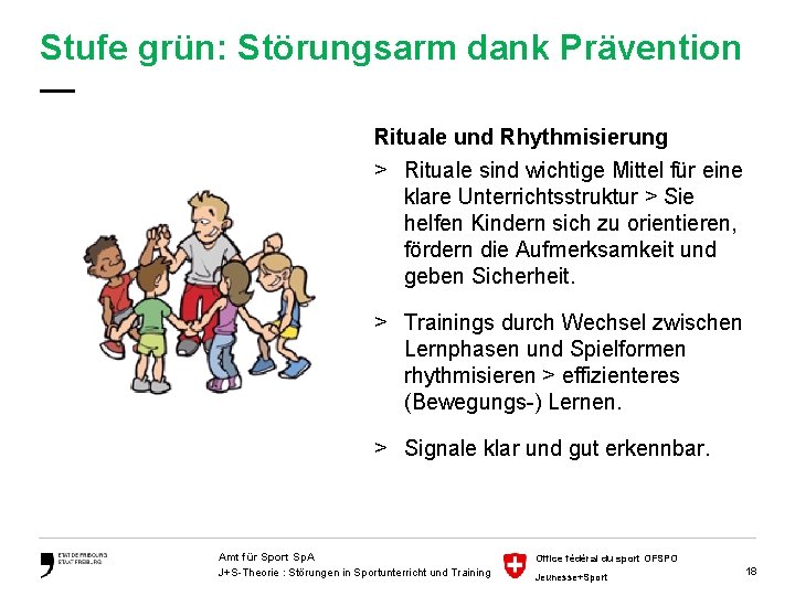 Stufe grün: Störungsarm dank Prävention — Rituale und Rhythmisierung > Rituale sind wichtige Mittel