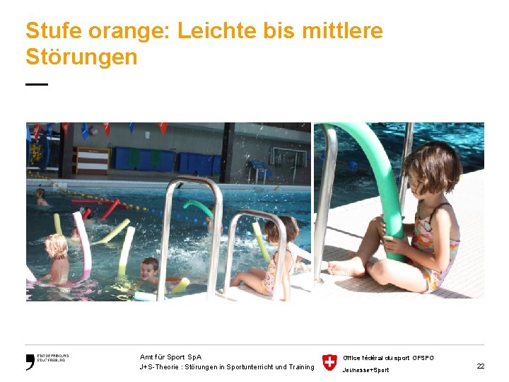 Stufe orange: Leichte bis mittlere Störungen — Amt für Sport Sp. A J+S-Theorie :