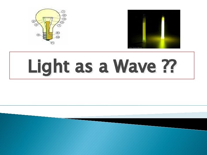 Light as a Wave ? ? 