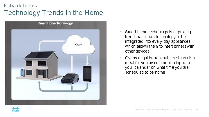Network Trends Technology Trends in the Home • Smart home technology is a growing