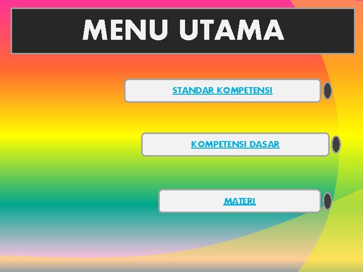 MENU UTAMA STANDAR KOMPETENSI DASAR MATERI 