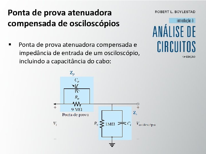 Ponta de prova atenuadora compensada de osciloscópios § Ponta de prova atenuadora compensada e