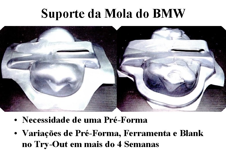 Suporte da Mola do BMW • Necessidade de uma Pré-Forma • Variações de Pré-Forma,