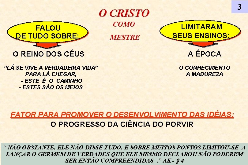 3 O CRISTO FALOU DE TUDO SOBRE: O REINO DOS CÉUS “LÁ SE VIVE