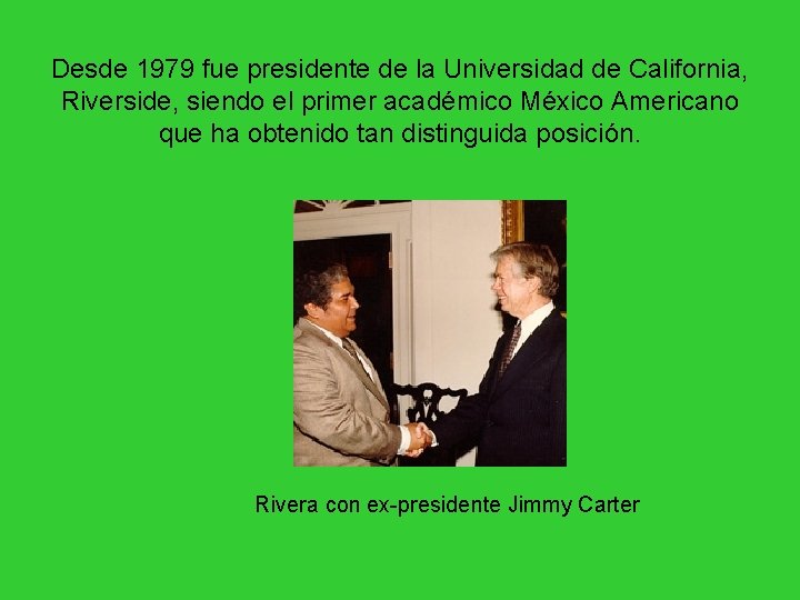 Desde 1979 fue presidente de la Universidad de California, Riverside, siendo el primer académico Desde 1979 fue presidente de la Universidad de California, Riverside, siendo el primer académico