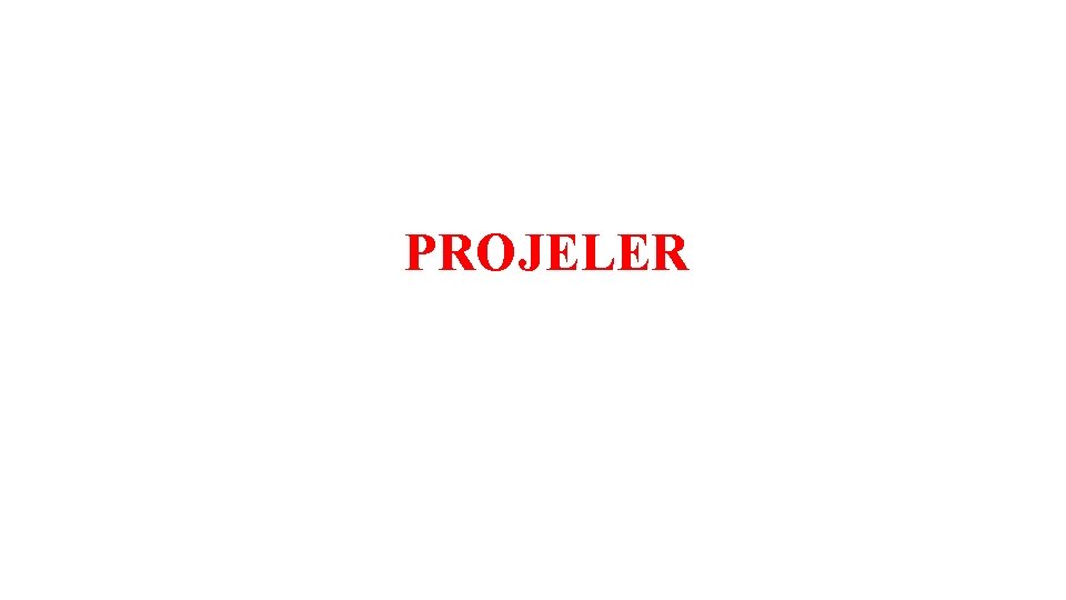 PROJELER 