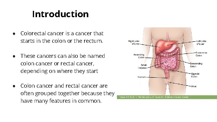 Scientific Publications, Colorectal cancer introduction