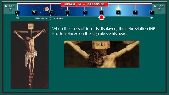 When the cross of Jesus is displayed, the abbreviation INRI is often placed on