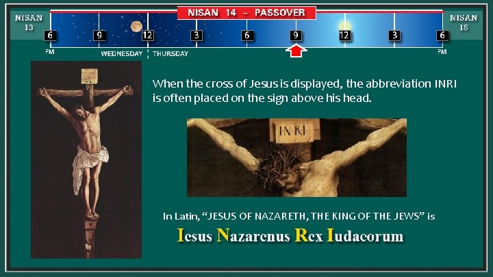 When the cross of Jesus is displayed, the abbreviation INRI is often placed on