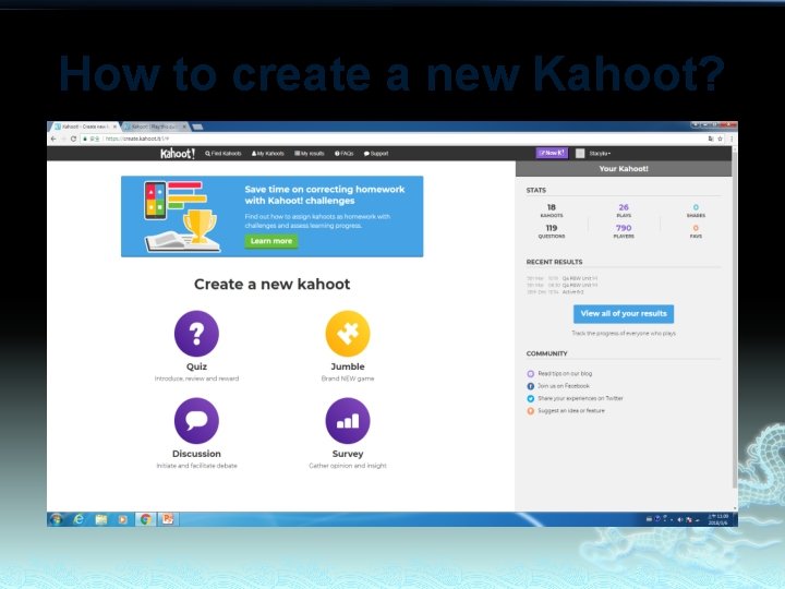 How to create a new Kahoot? 