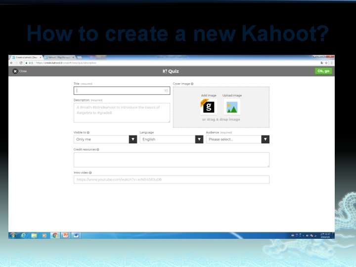 How to create a new Kahoot? 