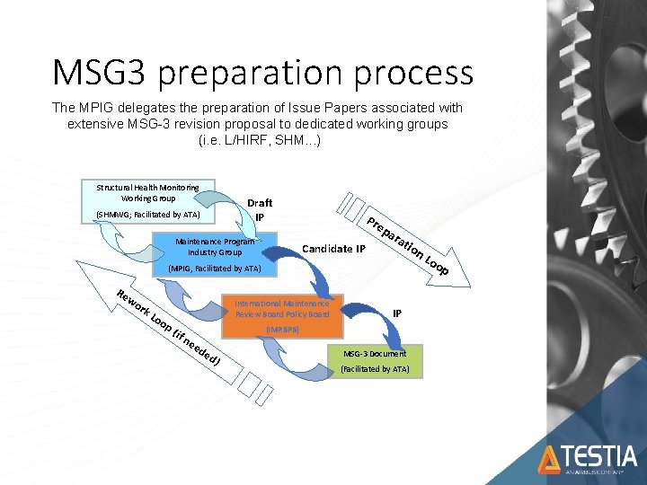 MSG 3 preparation process The MPIG delegates the preparation of Issue Papers associated with