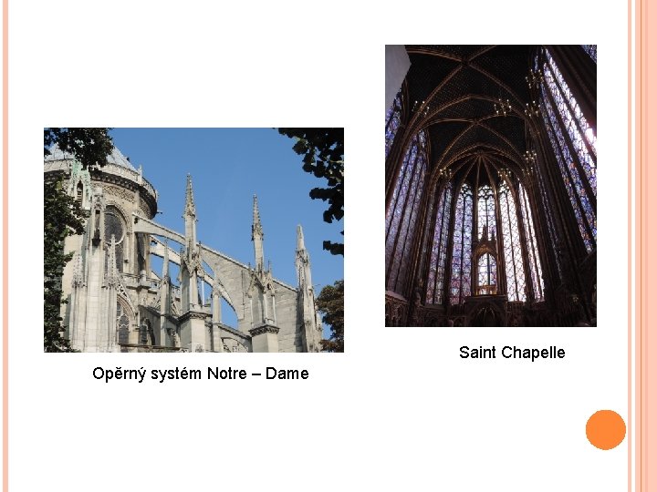 Saint Chapelle Opěrný systém Notre – Dame 