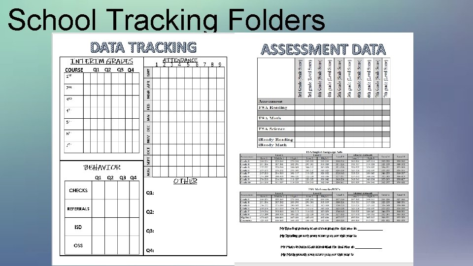 School Tracking Folders School Tracking Folders
