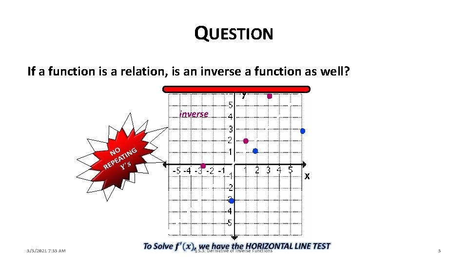 QUESTION If a function is a relation, is an inverse a function as well?