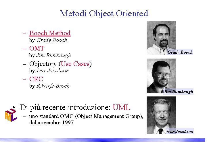 Metodi Object Oriented – Booch Method by Grady Booch – OMT by Jim Rumbaugh