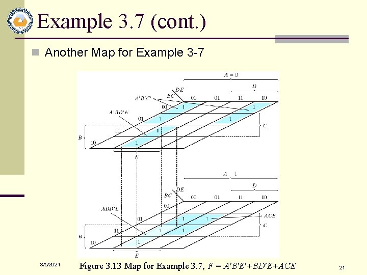 Example 3. 7 (cont. ) n Another Map for Example 3 -7 3/5/2021 Figure