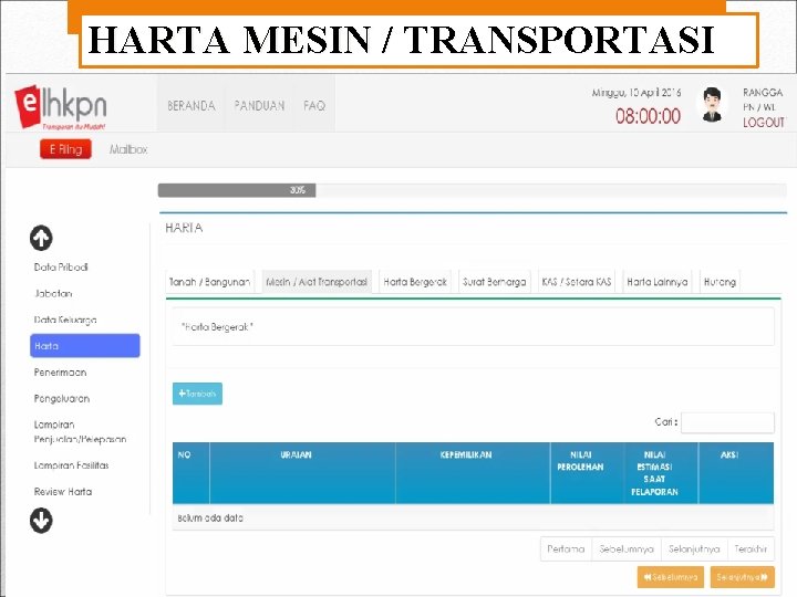 HARTA MESIN / TRANSPORTASI 