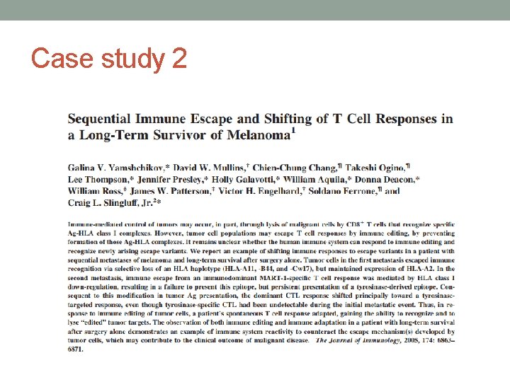 Case study 2 